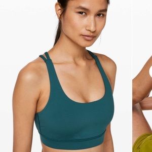 Lululemon Energy Sports Bra Bermuda Teal size 6